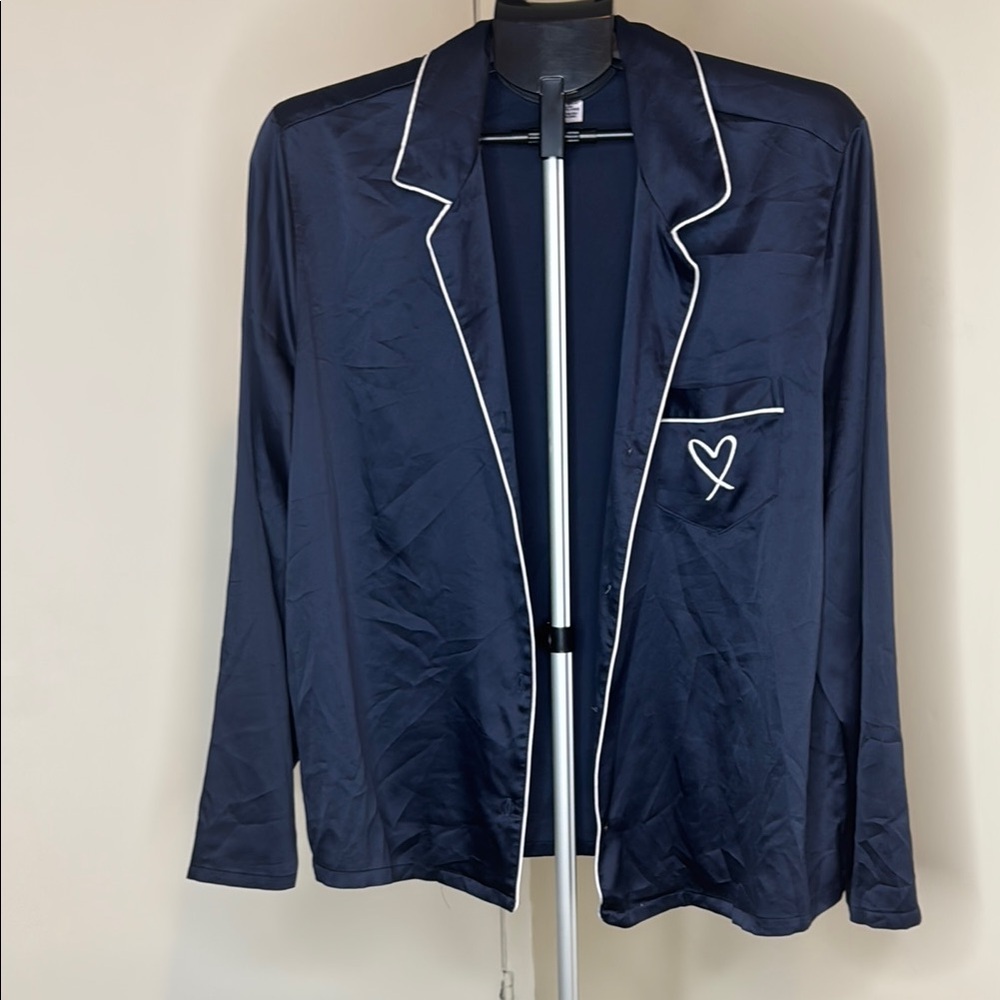 Victoria's Secret Blue and White Cozy Pajama Set